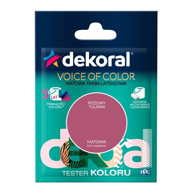 Testerfarve Dekoral Voice of Color i farven Pink Tulipan 0,05 l