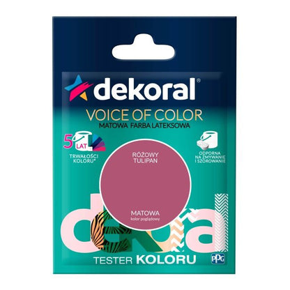 Testerfarve Dekoral Voice of Color i farven Pink Tulipan 0,05 l
