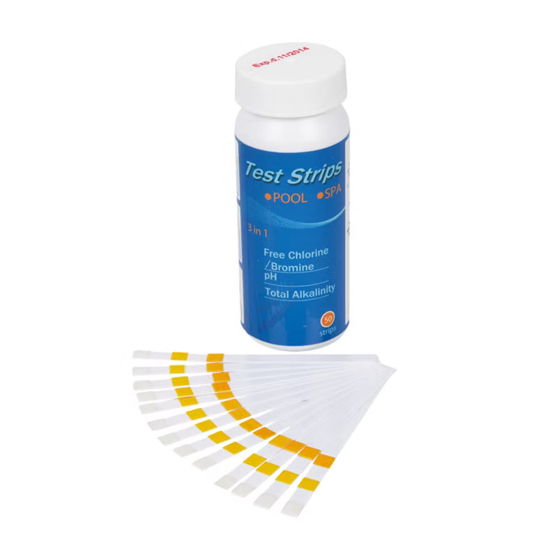 Teststrips til Poolvand 3-i-1 pH Klor 50 Stk.