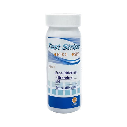 Teststrips til Poolvand 3-i-1 pH Klor 50 Stk.