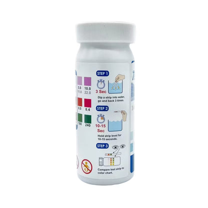 Teststrips til Poolvand 3-i-1 pH Klor 50 Stk.