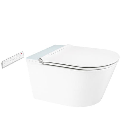Toilet med Bidetfunktion Væghængt Uden Bræt Hvid 59,9x38,5 cm