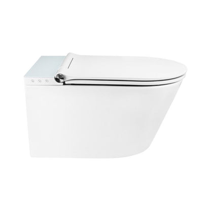 Toilet med Bidetfunktion Væghængt Uden Bræt Hvid 59,9x38,5 cm