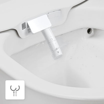 Toilet med Bidetfunktion Væghængt Uden Bræt Hvid 59,9x38,5 cm