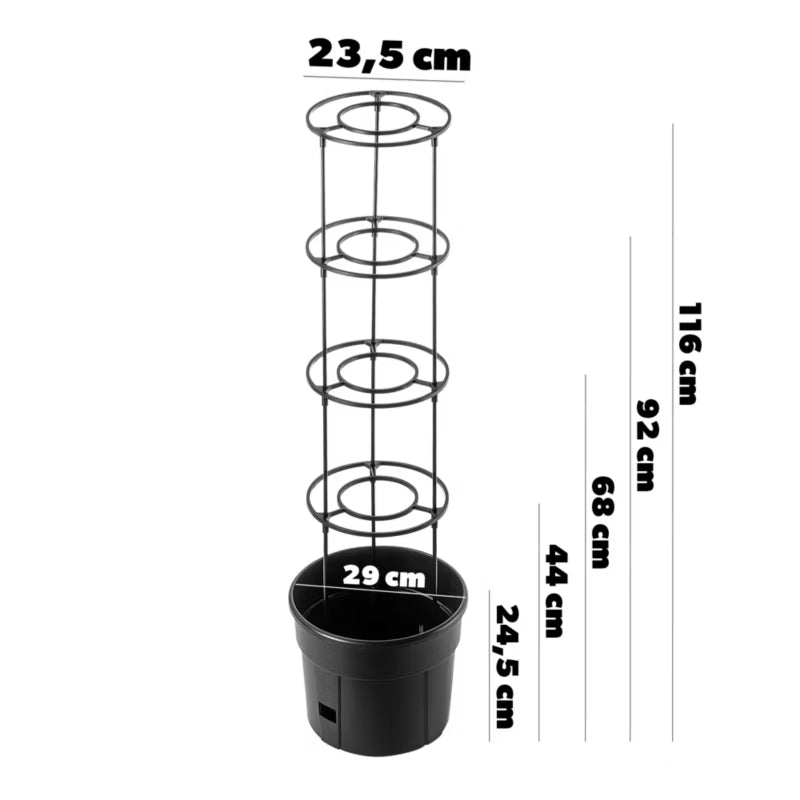 Tomatpotte Farsala 12 Liter Antracit