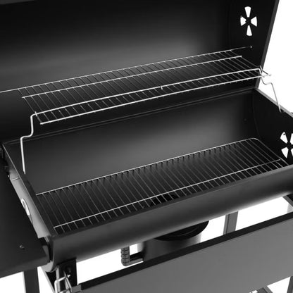 Kuglegrill Tøndegrill 71x51,5 cm Sort