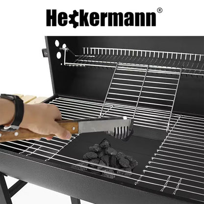 Kuglegrill Tøndegrill 108x65 cm Sort med Termometer