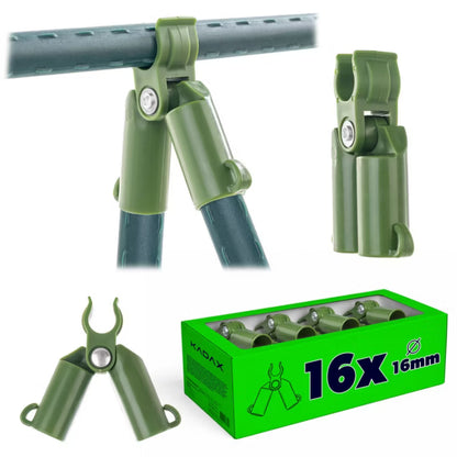 Topforbinder til Plantestænger 16 mm Grøn 16 Stk.