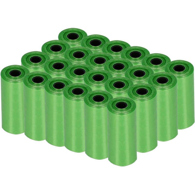 Springos hundelorteposer med dispenser, 432 stk., 24 ruller, grøn, 1 sæt