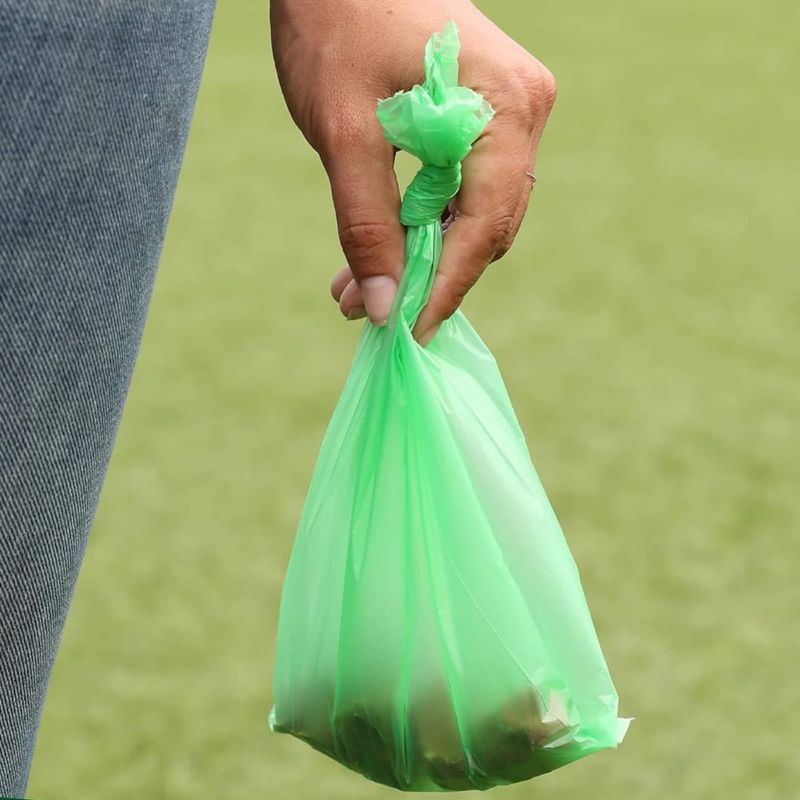 Springos hundelorteposer med dispenser, 432 stk., 24 ruller, grøn, 1 sæt