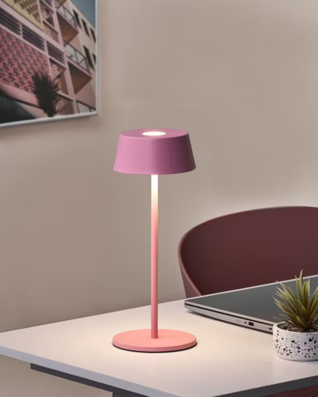 Trådløs LED Bordlampe Guder 15x36 cm Lyserød Dæmpbar