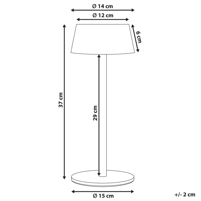 Trådløs LED Bordlampe Guder 15x36 cm Sort Dæmpbar