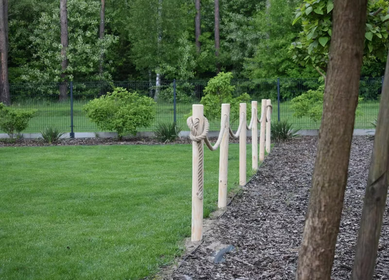 Træhegn 120 cm med Jutereb 12 m Natur
