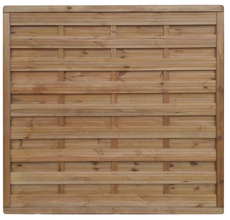 Træhegn 180x180 cm Brun Fyrretræ