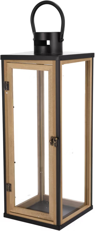 Trælanterne 51 cm Sort