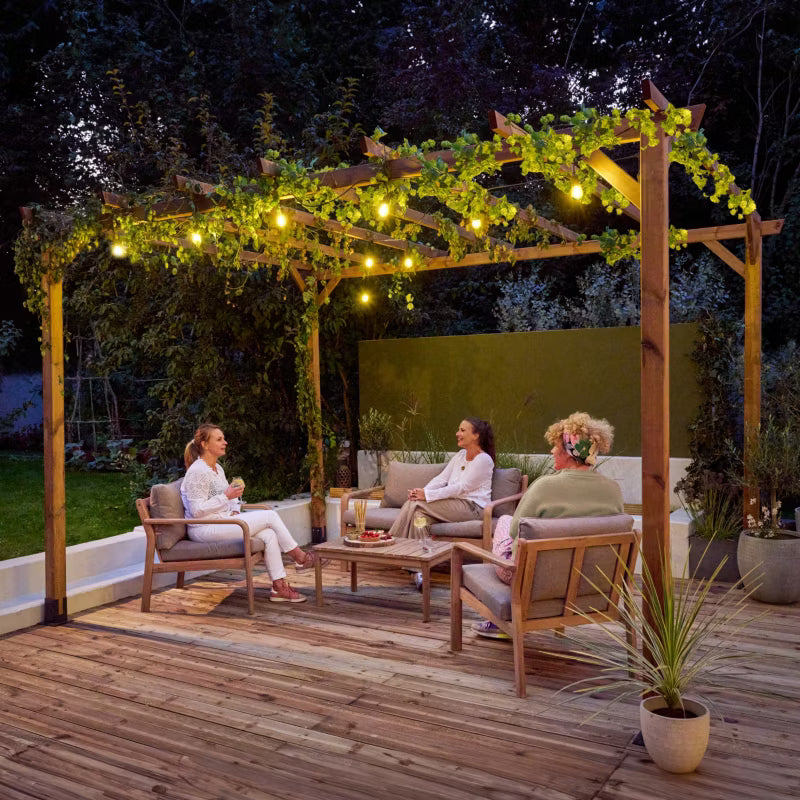 Træpergola Ladna 3x4 m Brun
