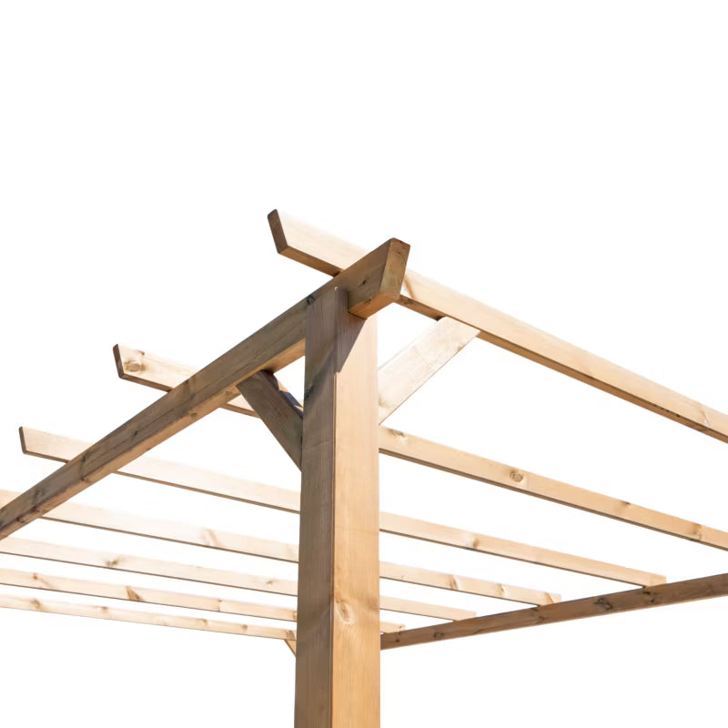 Træpergola Ladna 3x4 m Brun
