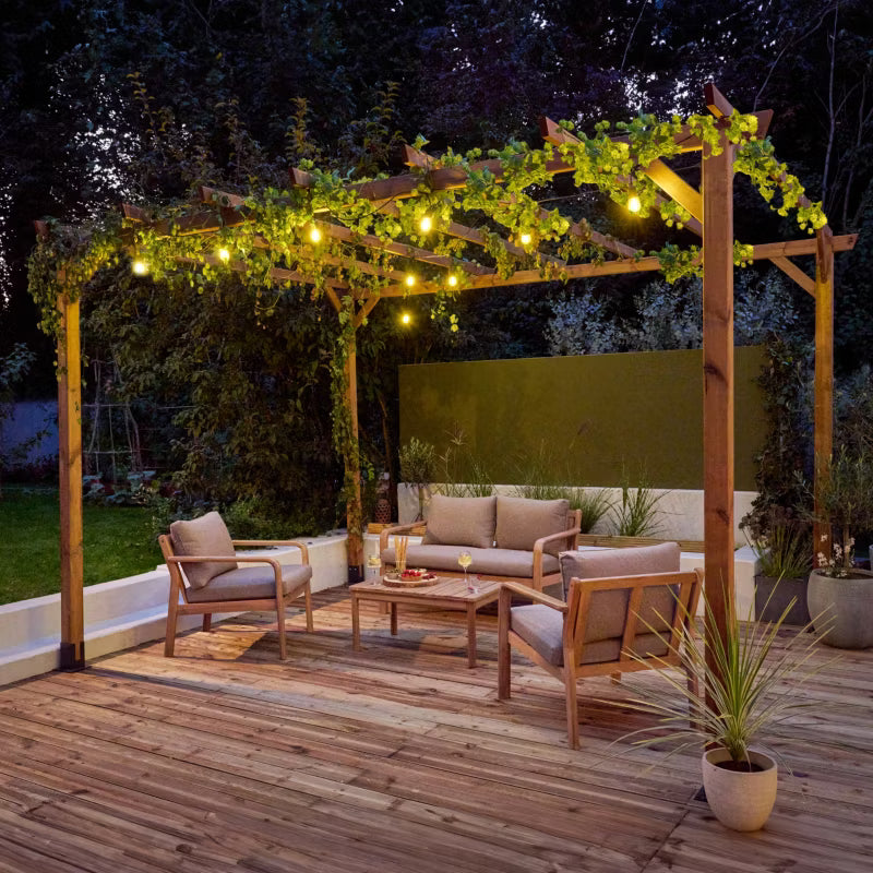 Træpergola Ladna 3x4 m Brun