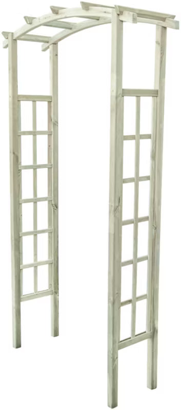 Træpergola med Bue 128x219x40 cm Grøn