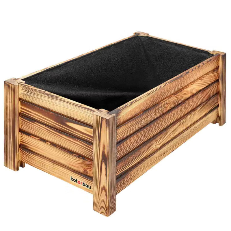 Træplantekasse 60x33 cm Brændt Fyrretræ