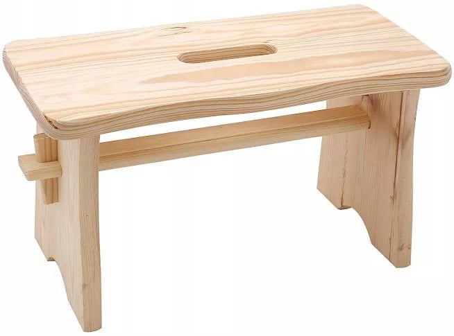 Træskammel Fyrretræ 39x19x21 cm Natur