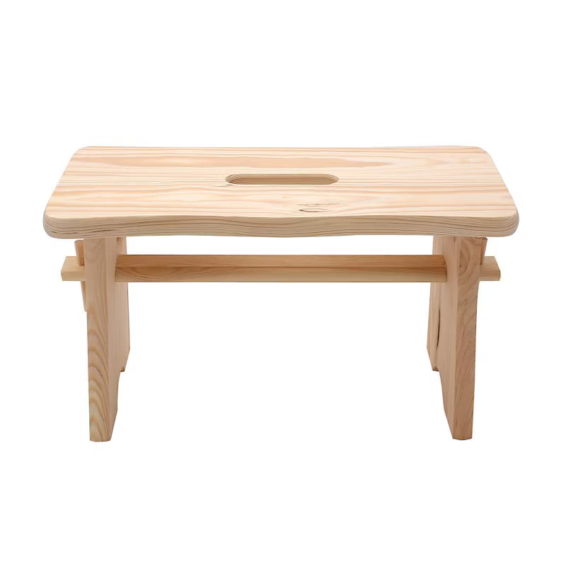 Træskammel Fyrretræ 39x19x21 cm Natur