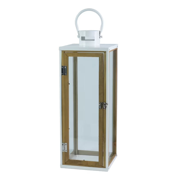 Trælanterne 51 cm Hvid