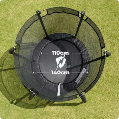 Trampolin 140 cm med Sikkerhedsnet Sort