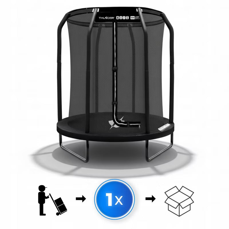 Trampolin 140 cm med Sikkerhedsnet Sort