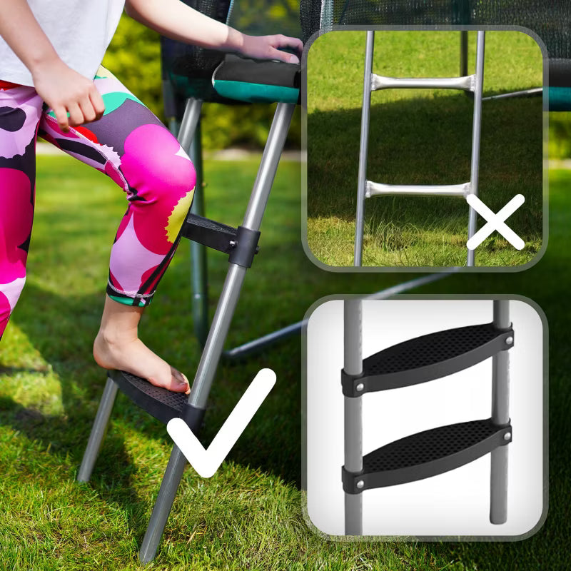 Trampolin 312 cm Sort med Sikkerhedsnet og Stige