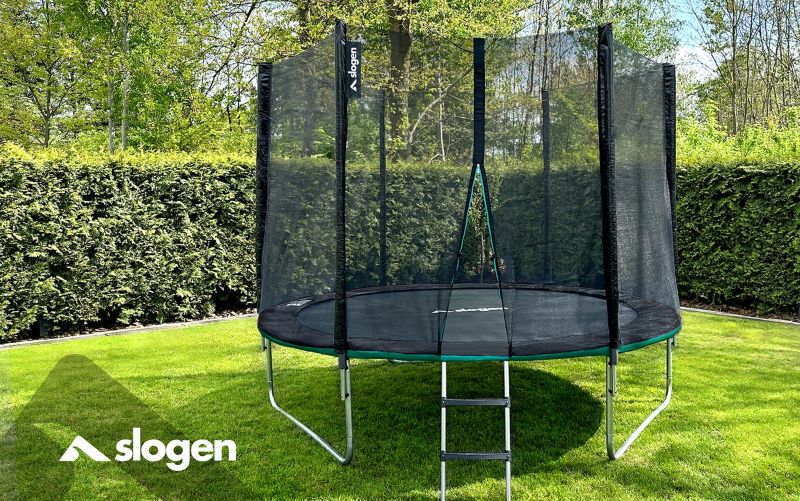 Trampolin 312 cm Sort med Sikkerhedsnet og Stige