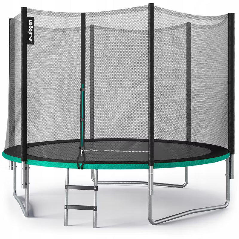 Trampolin 312 cm Sort med Sikkerhedsnet og Stige