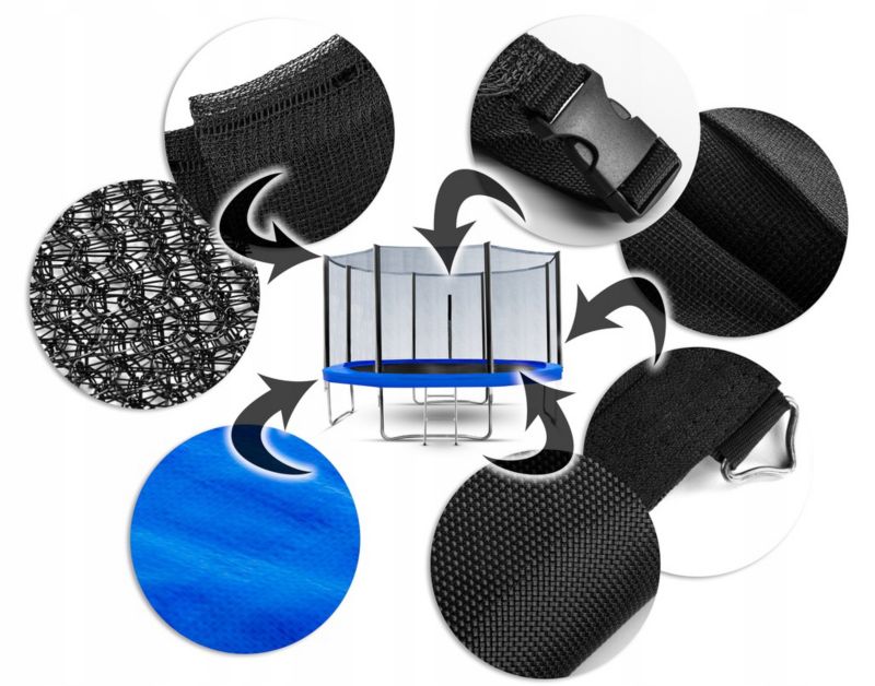Havetrampolin Corciano 14 ft 427 cm med udvendigt net, 1 stk.