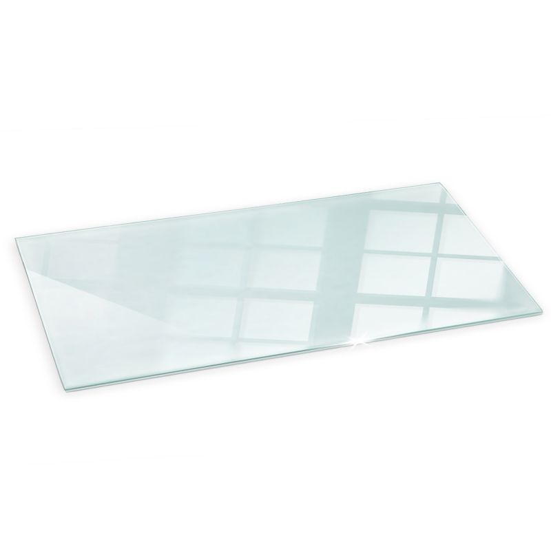 Gulvplade til Pejs 125x50 cm Transparent Glas