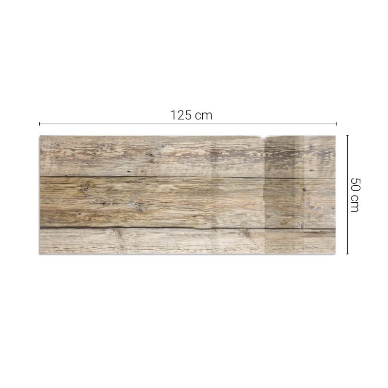 Pejsedækplade Hærdet Glas 125x50 cm Trælook