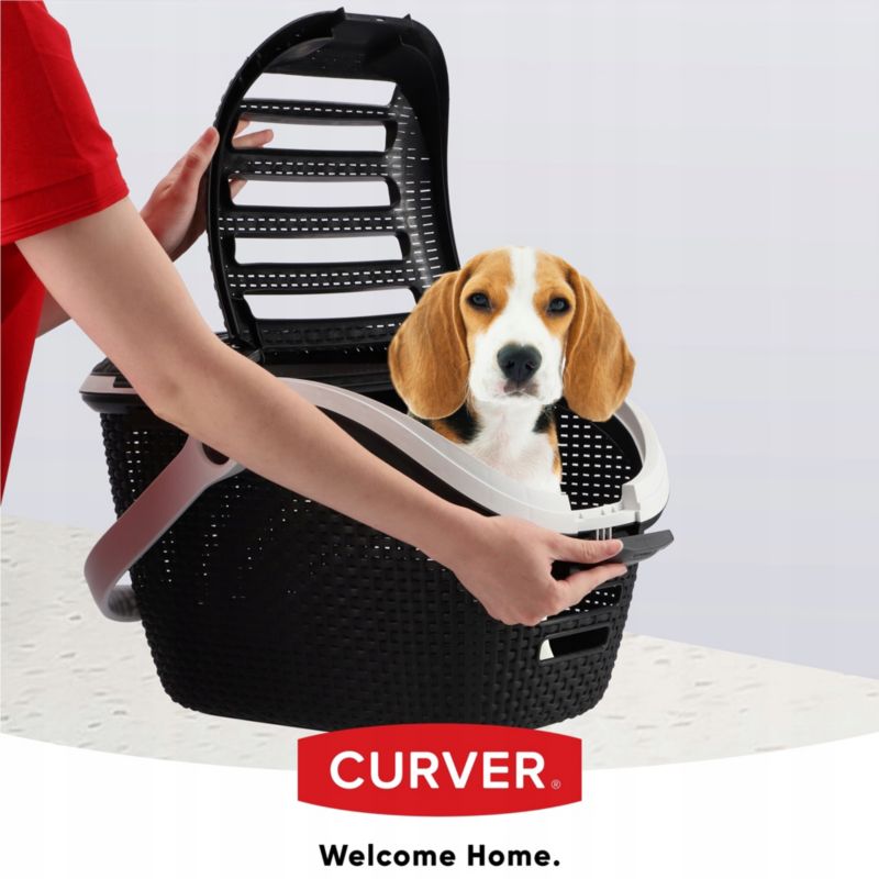 Curver Pet Life kæledyrstransportør 33 x 53 cm, grafitgrå