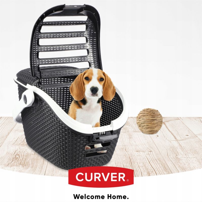 Curver Pet Life kæledyrstransportør 33 x 53 cm, grafitgrå