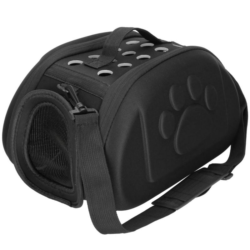 Transporttaske til kæledyr Springos 20 x 35 x 20 cm til op til 5 kg, taske til hund, kat, kanin str. S sort 1 stk.