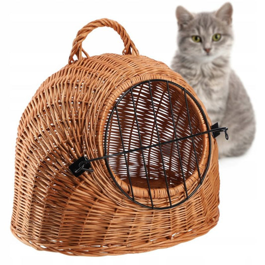 KADAX flettet transporttaske til hund og kat, kurv 42 cm, brun, 1 stk.