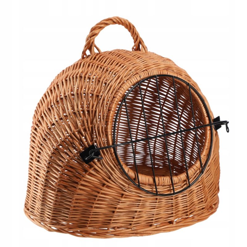 KADAX flettet transporttaske til hund og kat, kurv 42 cm, brun, 1 stk.