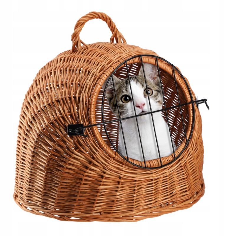 KADAX fletkurv til hund og kat, transporttaske 49 cm, brun, 1 stk.