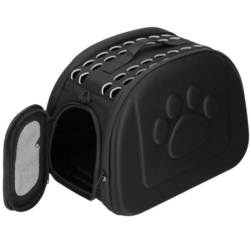 Transporttaske til dyr op til 10 kg Springos 20x35x20 cm taske til hund, kat, kanin, str. M sort 1 stk.