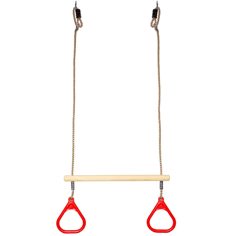 Trapezgynge i Træ 58 cm Rød