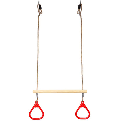 Trapezgynge i Træ 58 cm Rød