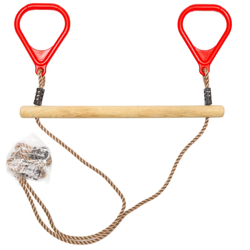 Trapezgynge i Træ 58 cm Rød
