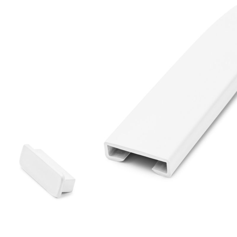 Trappegelænder Profil PVC 40x8 mm Hvid 1 m