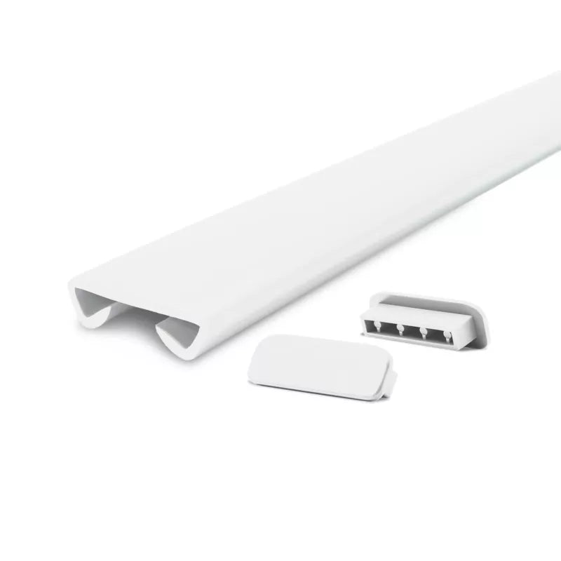 Trappegelænder Profil PVC 40x8 mm Hvid 1 m