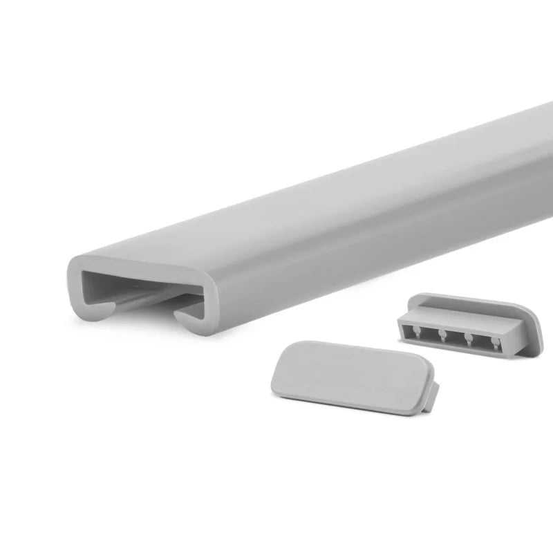 Trappehåndliste PVC 40x8 mm 1 m Grå
