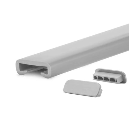 Trappehåndliste PVC 40x8 mm 1 m Grå