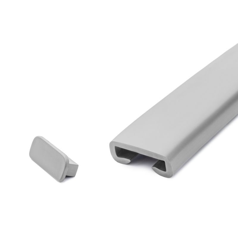 Trappehåndliste PVC 40x8 mm 1 m Grå